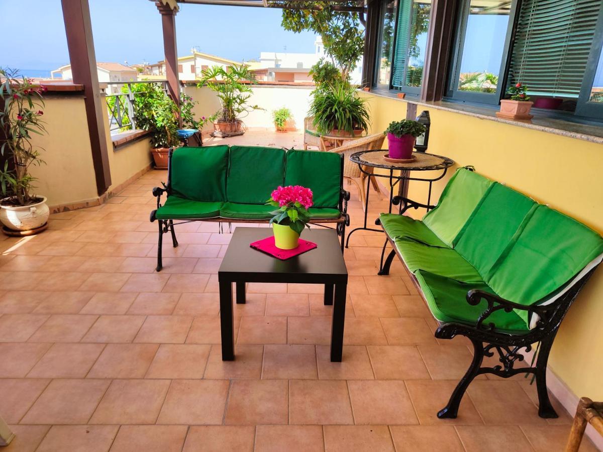 "Appartamento Del Mare Gliaca" Con Vista Isole Eolie,Ampia Terrazza,Wifi E Parcheggio Privato Gratuito Piraino Zewnętrze zdjęcie